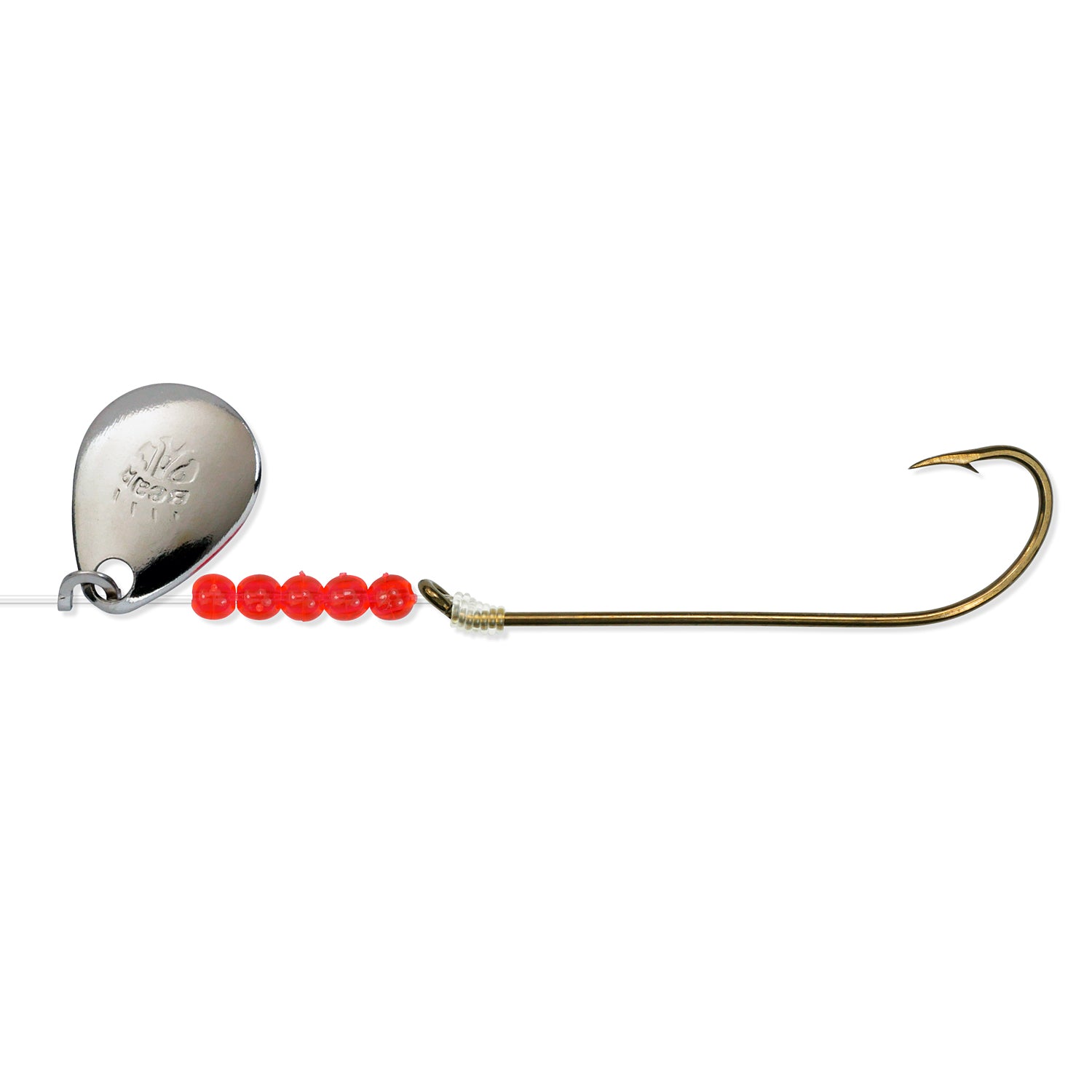 Bear Paw Long Shank Flicker Snelled Hooks